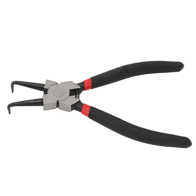 Seegerring Tang Koolstofstaal Rubber Interne Snapring Tang met Dompelgreep 7 inch gray