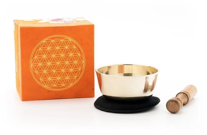Klangschalen Set - Meditatie Kom - Ontspanning Geluid - Handgemaakt Nepal - M Medium - Niet Gespecificeerd