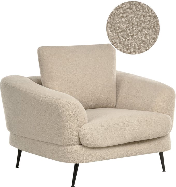 KJAER - Fauteuil - Lichtbeige - Bouclé
