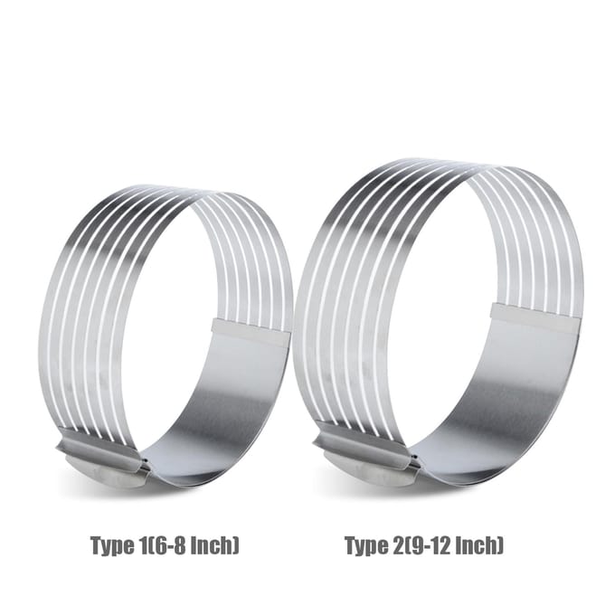 6-8 Inch Taartsnijder Snijder Roestvrij Staal Verstelbare Gelaagde Taartsnijder Snijder Mousse Taart Type 1 gray