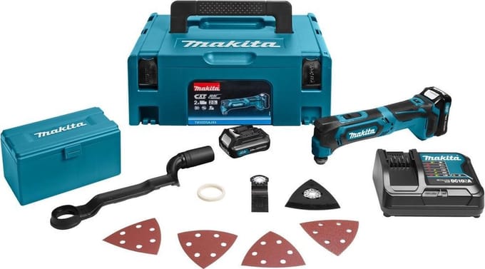 Makita TM30DSAJX4 Multitool 12V Max 2.0Ah Li-ion + Toebehoren in Mbox