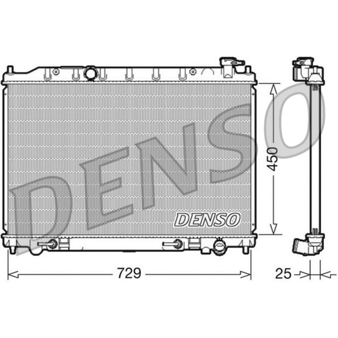 Radiator, motorkoeling DENSO DRM46029