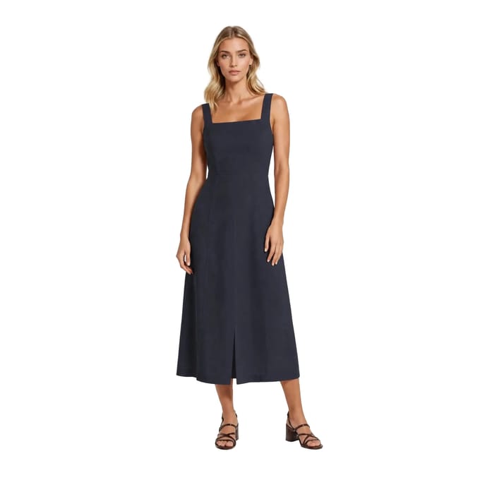 Vierkante Hals Jurk Dames Haris Cotton