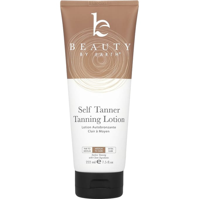 Beauty By Earth, Lotion autobronzante, moyenne à foncée, 225 ml (222 ml) beige