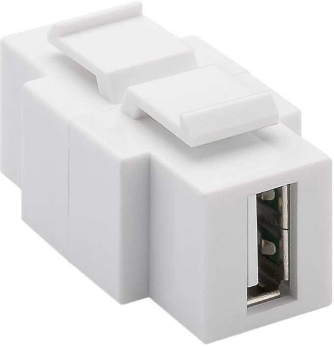 USB-A - USB-B Keystone module | verticaal | dubbelzijdig | USB2.0 | wit