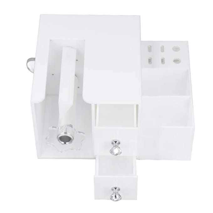 Zelfwaaierende Wimperwaaier Maakmachine met 2 Lades Acryl Wimperartiest Benodigdheden Wimperwortel white