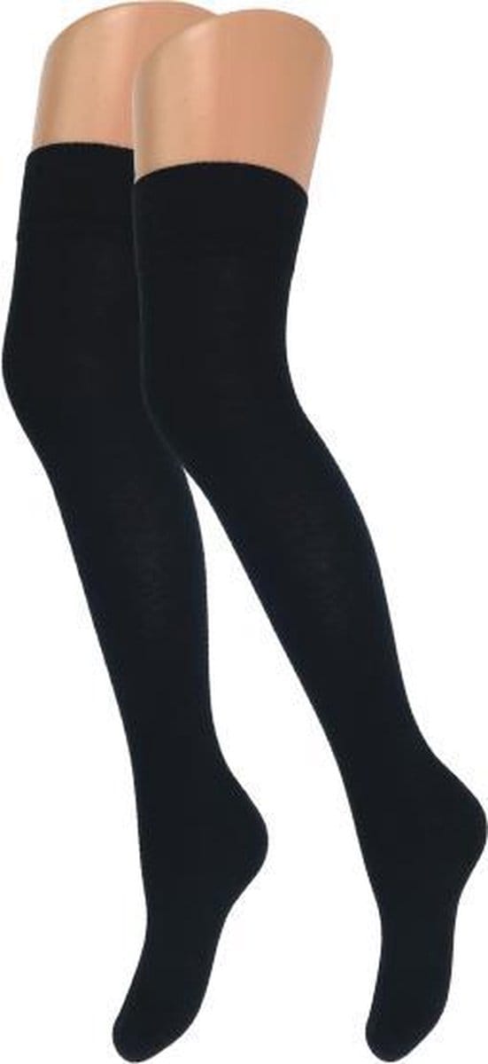Overknee kousen - SQOTTON - Zwart