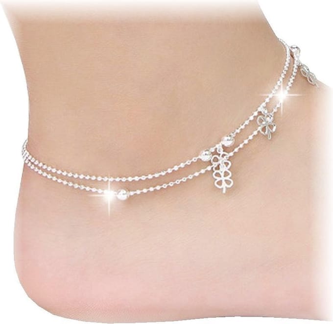 Fako Bijoux - Enkelbandje - Enkelsieraad - Klavertjes Vier