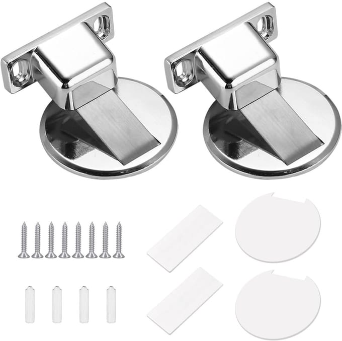 Dailygoods- Deurstop Magnetisch - Roestvrij Stalen Deurstopper - Zelfklevend - Compact Ontwerp - Hoge Slijtvastheid - Windbestendig - Deurstoppers