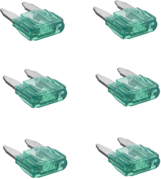 ProPlus Mini steekzekeringen - 30 ampère - groen - 6 stuks
