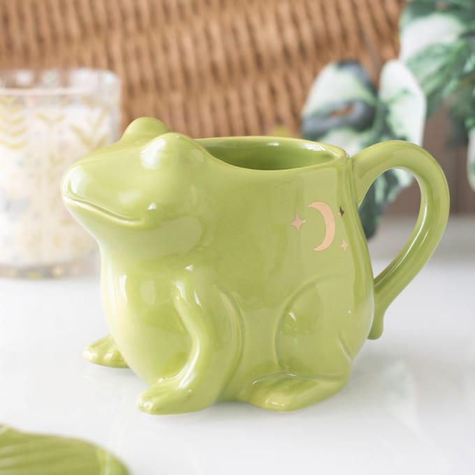 Something Different - Luna Frog Shaped Mok/beker - Groen