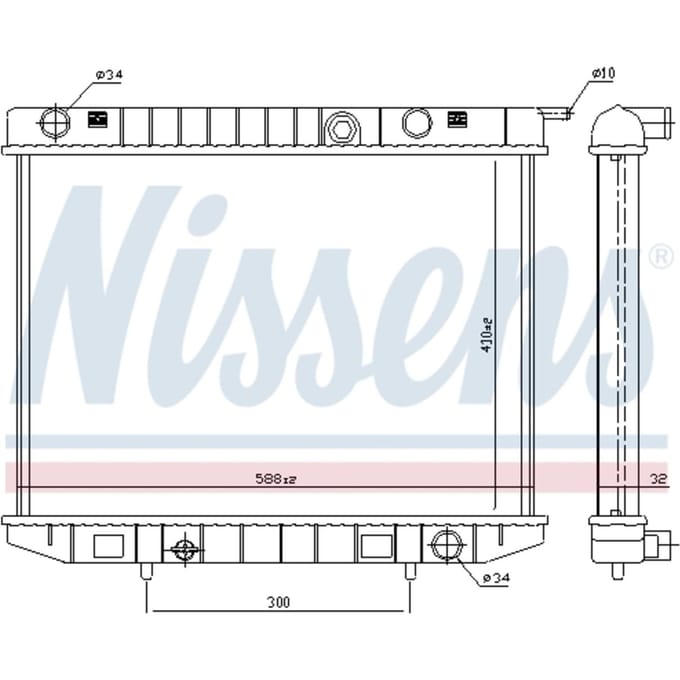 Radiator, motorkoeling NISSENS 63299