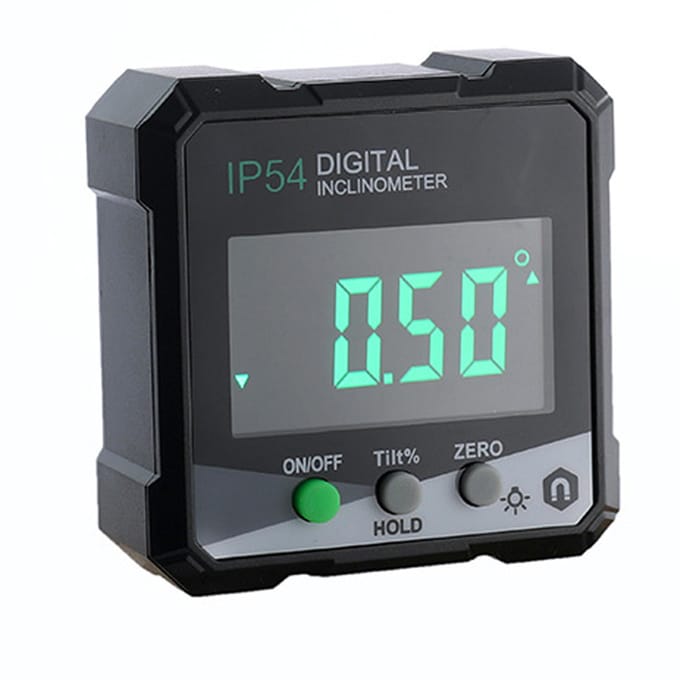 Digitale Inclinometer 4x90 graden Meting IP54 LCD Scherm Magnetisch Digitaal Display Hoekmeter Meter gray