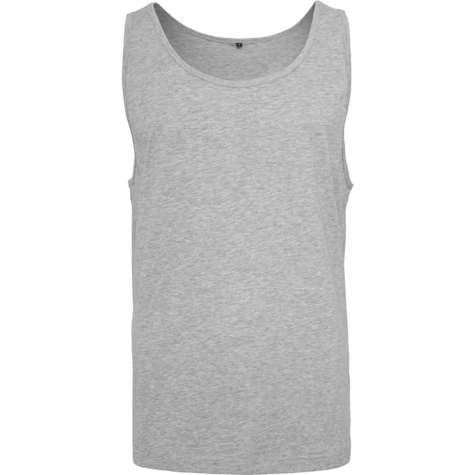 Build your Brand Jersey Big Tank BY003 - Heather Grey - L