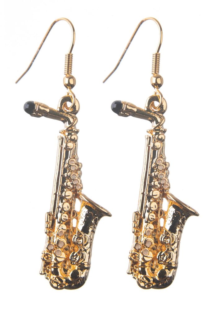 Music Gifts - Oorbellen altsax verguld