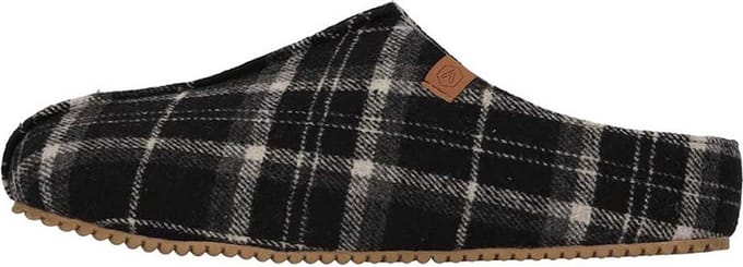 Apollo - Home Slipper / Pantoffel / Sloffen - Dames & Heren - zwarte ruit - felt - 43/44