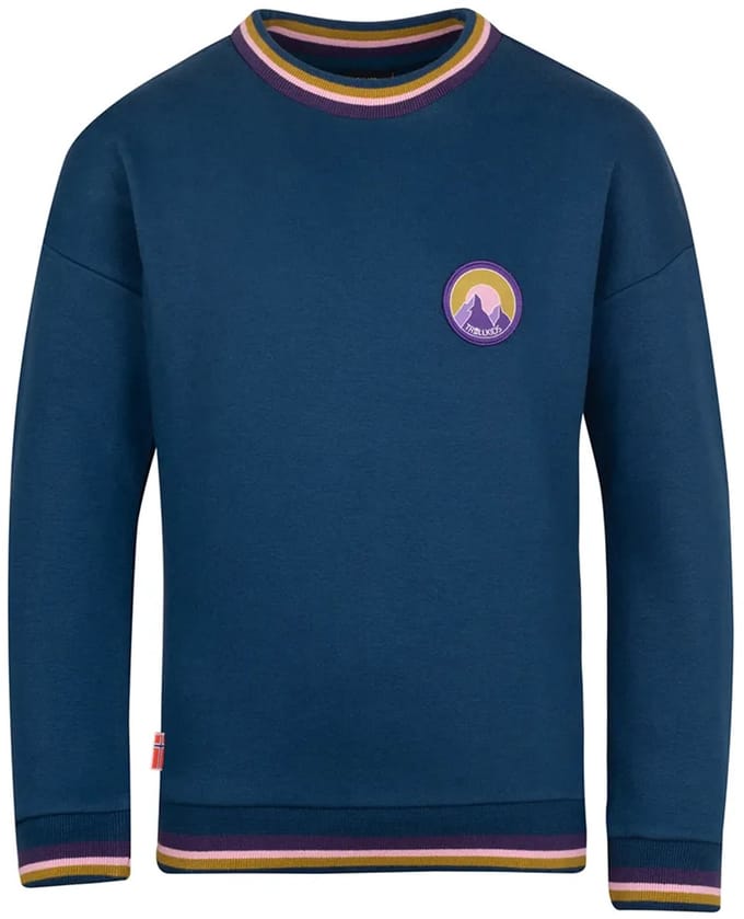 Trollkids Senja Sweatshirt Blauw 128 cm Meisje
