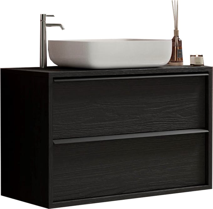 Allure - wandmodel wastafelmeubel steel 79-cm-badkamermeubel met wasbak