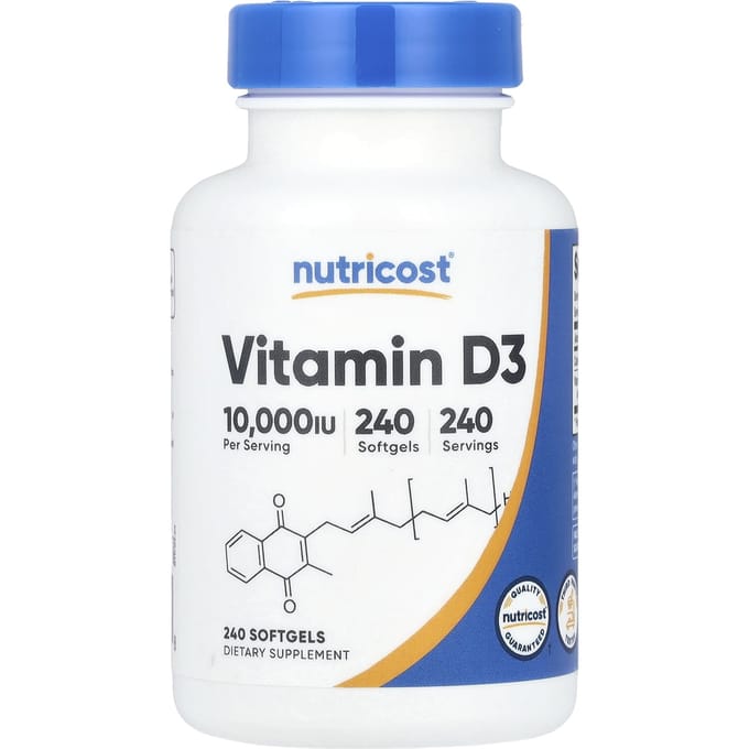Vitamine D3, 250Mcg (10.000 IE), 240 softgels