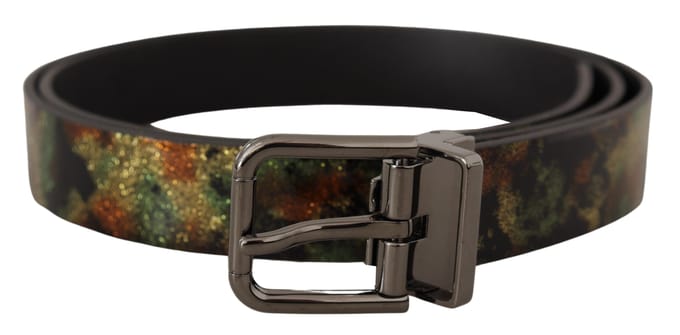 Glitter Camo Leren Riem
