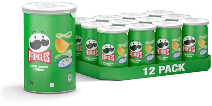 Pringles Sour Cream & Onion - 12 stuks - 70 gram