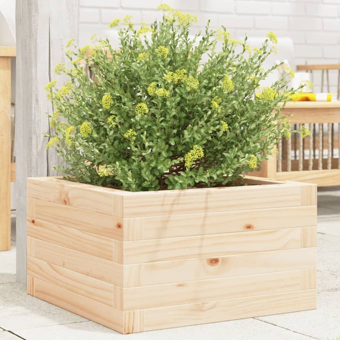 vidaXL - Plantenbak - 40x40x23 - cm - massief - grenenhout