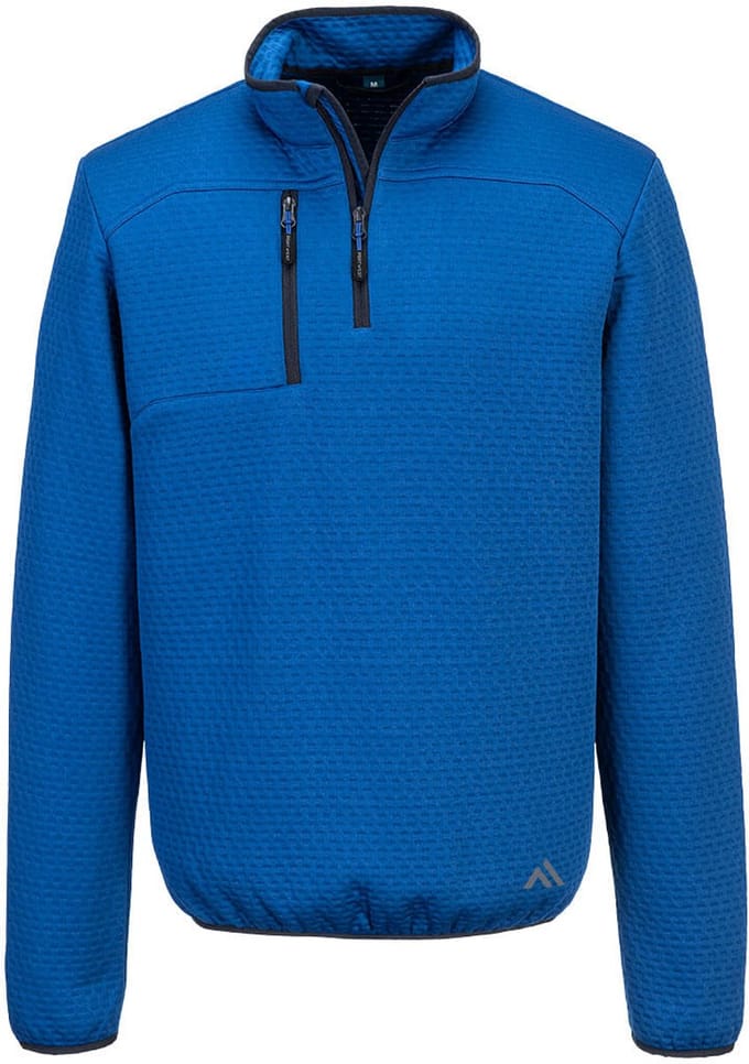 Portwest KX3 Sport Textured Sweatshirt met 1/4 rits KX376 - Kwartsblauw - XL