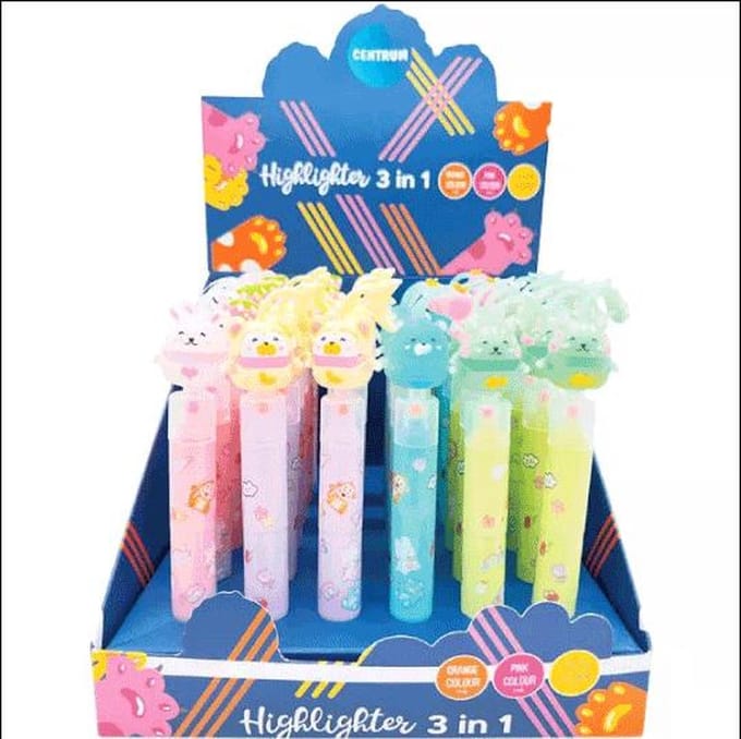 36 highlighters 3 in 1 in display