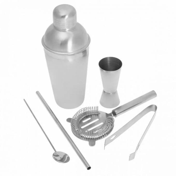 Kinghoff 1392 - Barman set - cocktail set - 6 delig - RVS