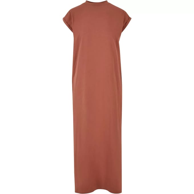 Urban Classics - Long Extended Shoulder Lange jurk - M - Oranje