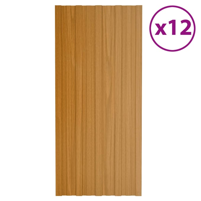 vidaXL - Dakpaneel - 12 - st - Naturel - 100 - x - 45 - cm - Verzinkt - staal