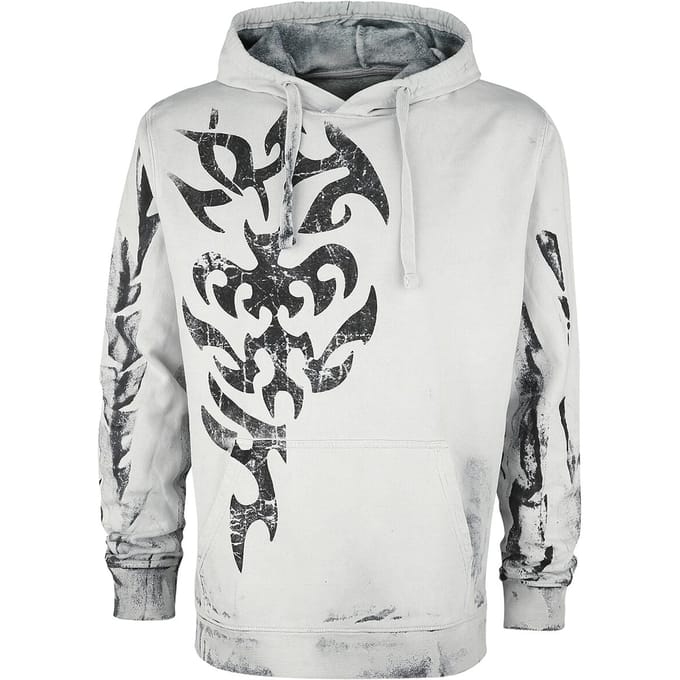 Outer Vision Trui met capuchon - Verve Tattoo - S tot XXL - voor Mannen - grijs