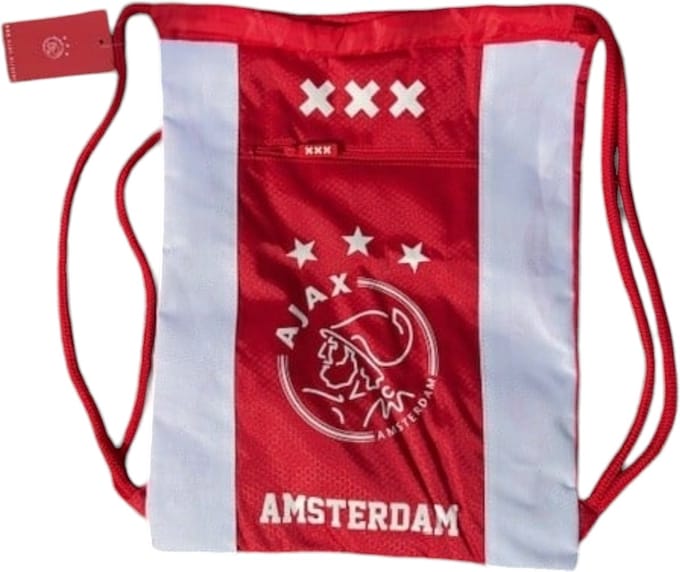 Ajax-gymtas wit rood wit XXX