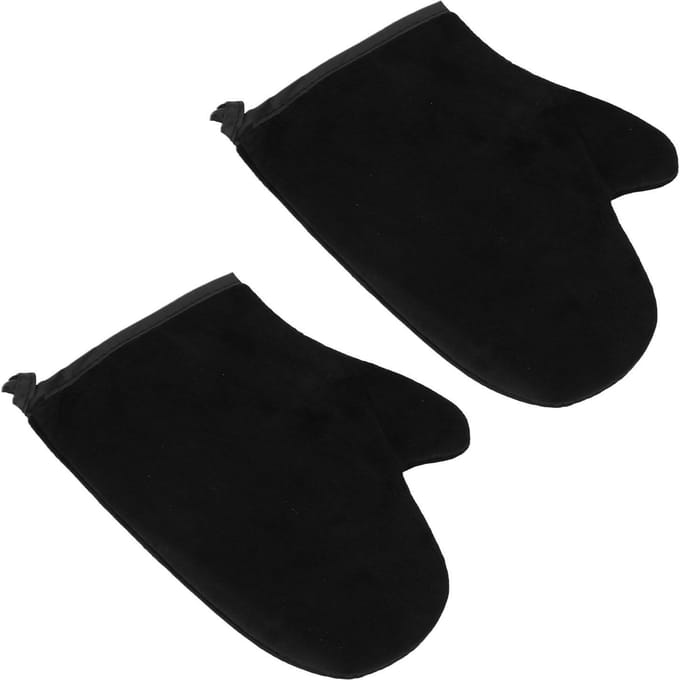 Gant de Bronzage Réutilisable Lavable Étale Uniformément Garde les Mains Propres Moufle Flocage Autobronzant black