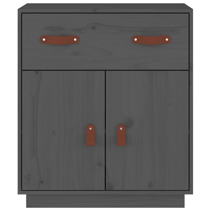 vidaXL - Dressoir - 65,5x40x75 - cm - massief - grenenhout - grijs