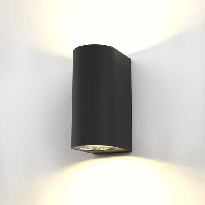 B.K.Licht - Wandlamp - zwart - IP44 - binnen en buiten