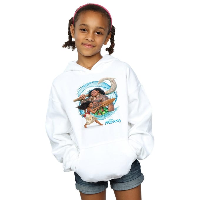 Disney Meisjes Moana en Maui Wave Hoodie (Wit)