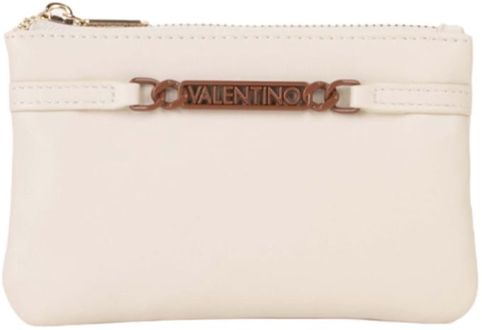 VALENTINO kaarthouder Ebe Zip Around Wallet Ecru / Cuoio crème