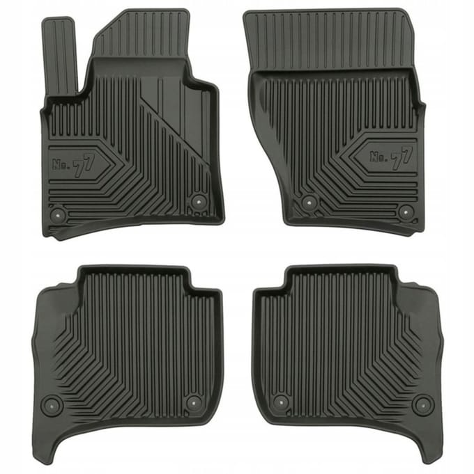 FROGUM 77 Automatten - Geschikt voor PORSCHE CAYENNE II (2010-2017) - TPE Rubber - Zwart