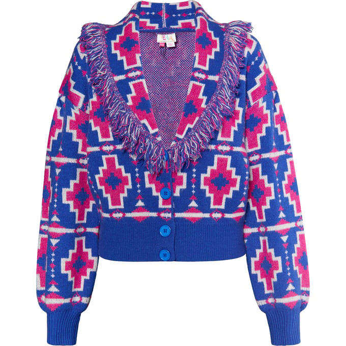 IZIA Vest Dames BLAUW ROZE WIT