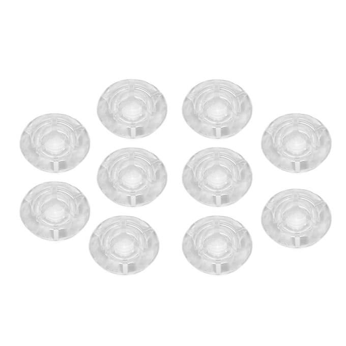 10 stuks Voetschakelaar Toppers Helder Transparant Universeel voor Gitaar Effectpedaal Accessoires white