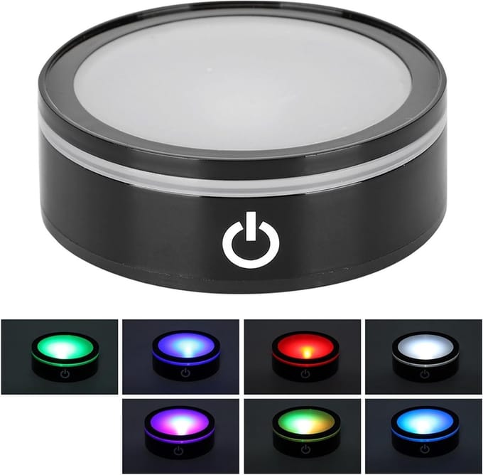 Touch Control LED Basis met Multi-kleur Modus voor 3D Kunst en Sieradenpresentatie - Ideaal voor Decoratie en Verlichting