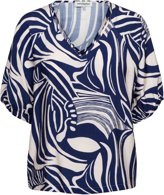 &Co Women top Amelie Weave - Blue multi