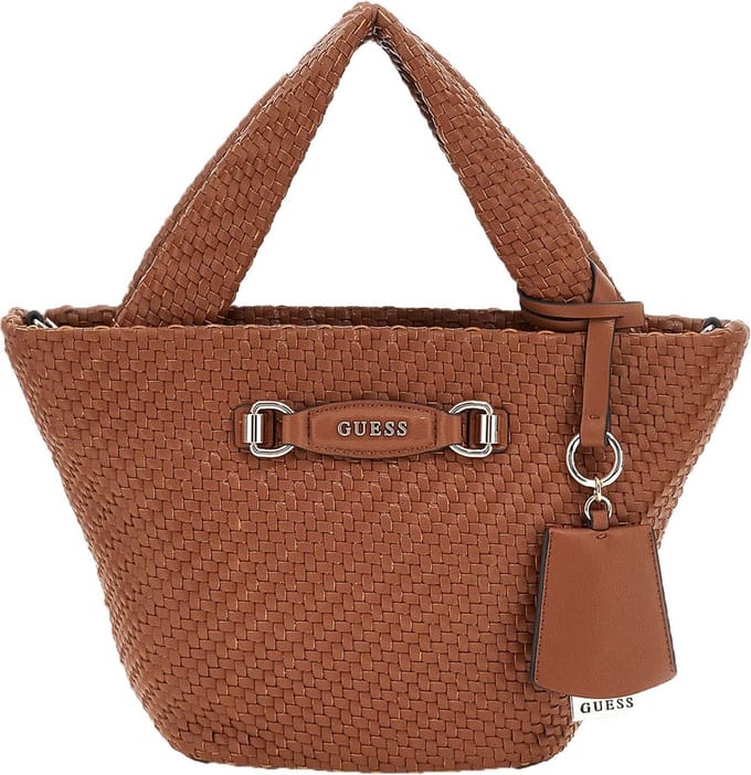 GUESS Handtas Schoudertas Francy Mini Tote Cognac Bruine
