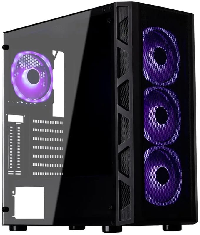 SMX Chest TGM - Mid Tower Behuizing ATX Tempered Glass Zwart