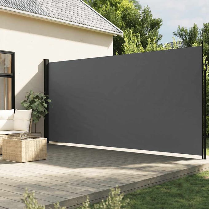 vidaXL - Uitschuifbaar - zijluifel - antraciet - 200x300 - cm