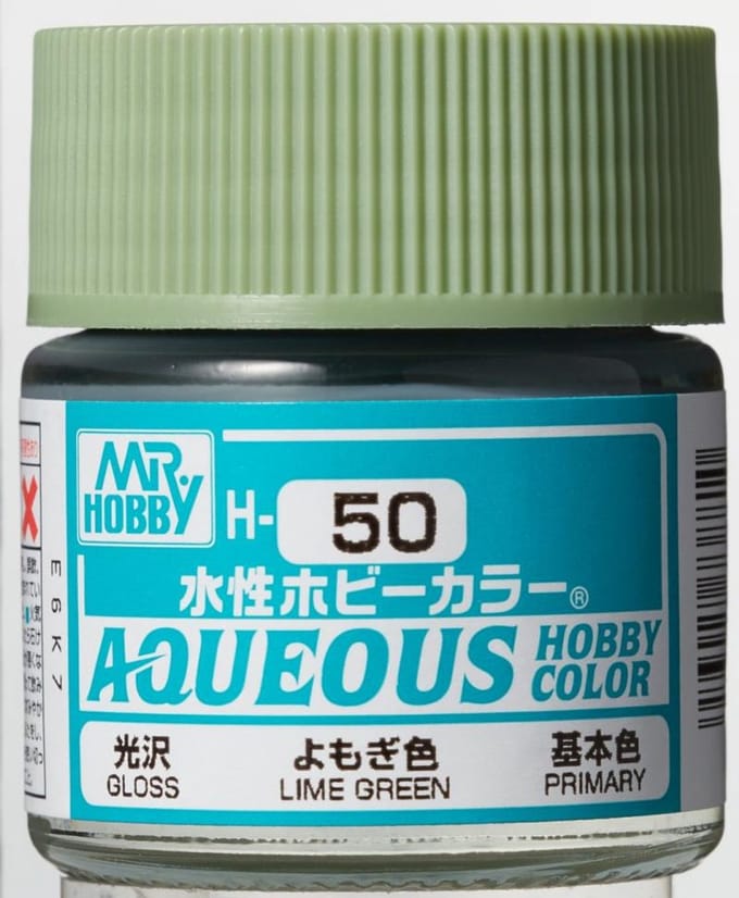Gunze H-050 - Lime Green Glanzend Ral 6021 - Mr. Hobby Aqueous Modelbouwverf 10ml