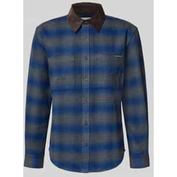 Slim fit overhemdjack met borstzakken