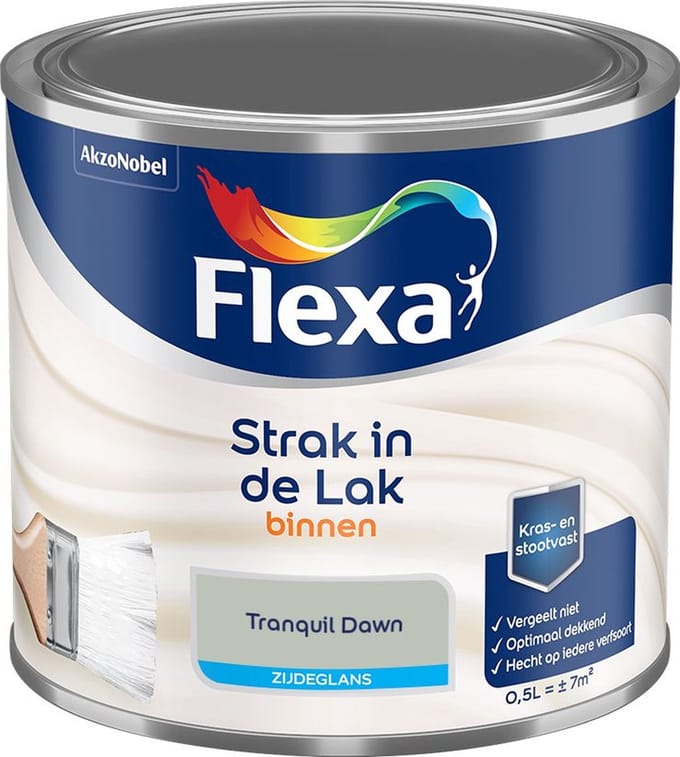 Flexa - Strak In De Lak Binnenlak Zijdeglans - Tranquil Dawn - Mengverf - 500 Ml