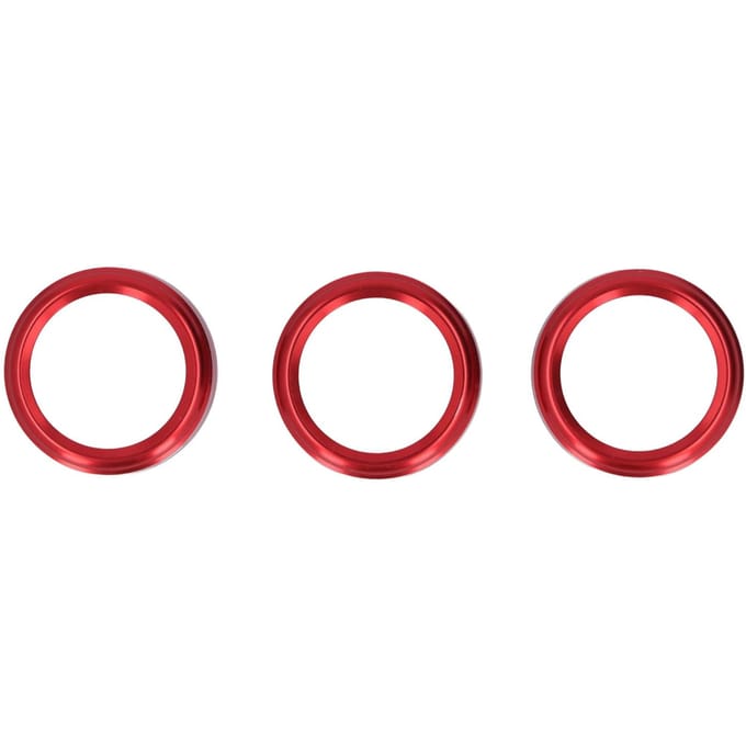 3 Stuks AC Schakelaarknop Ring Cover Trim Rode Middenconsole Interieur Accessoires Vervanging voor Mazda red